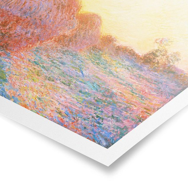 Posters Claude Monet - Haystack In Sunlight