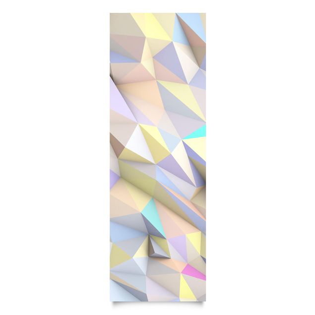 Meubelfolien Geometrical Pastel Triangles In 3D