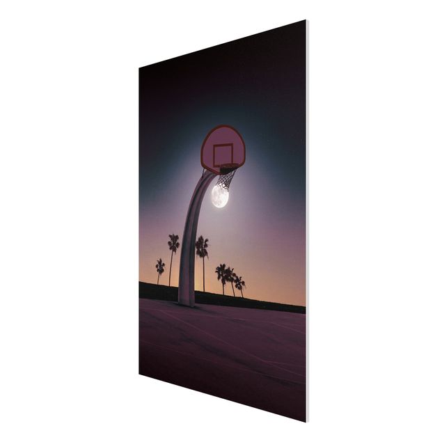 Forex schilderijen Basketball With Moon