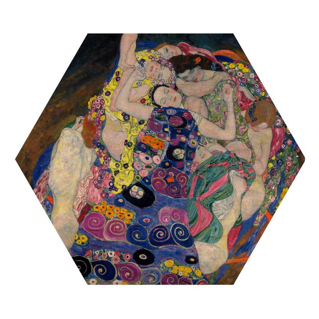 Hexagons houten schilderijen Gustav Klimt - The Virgin