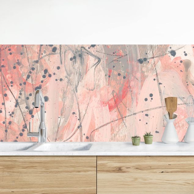 Achterwand voor keuken abstract Blush I