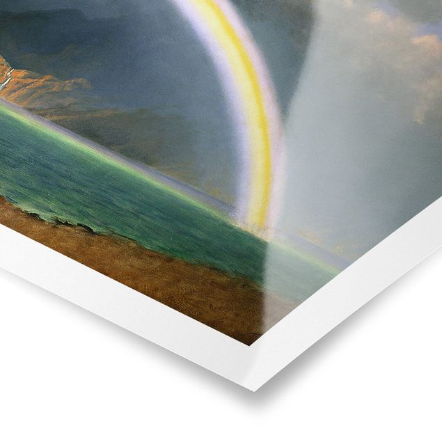 Posters Albert Bierstadt - Rainbow over the Jenny Lake, Wyoming