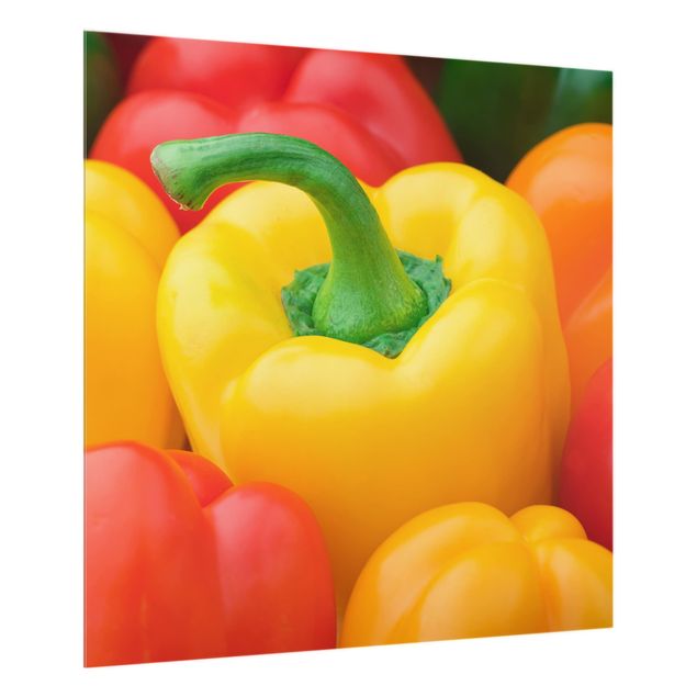 Spatscherm keuken Colorful Peppers