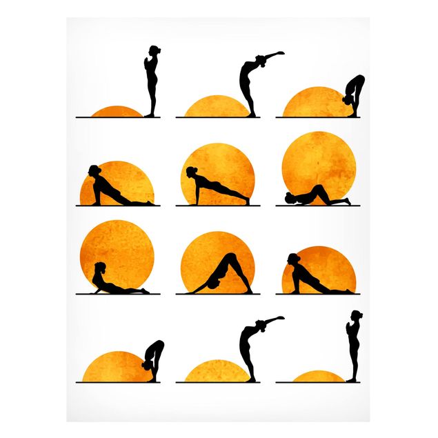 Magneetborden Yoga -  Sun Salutation