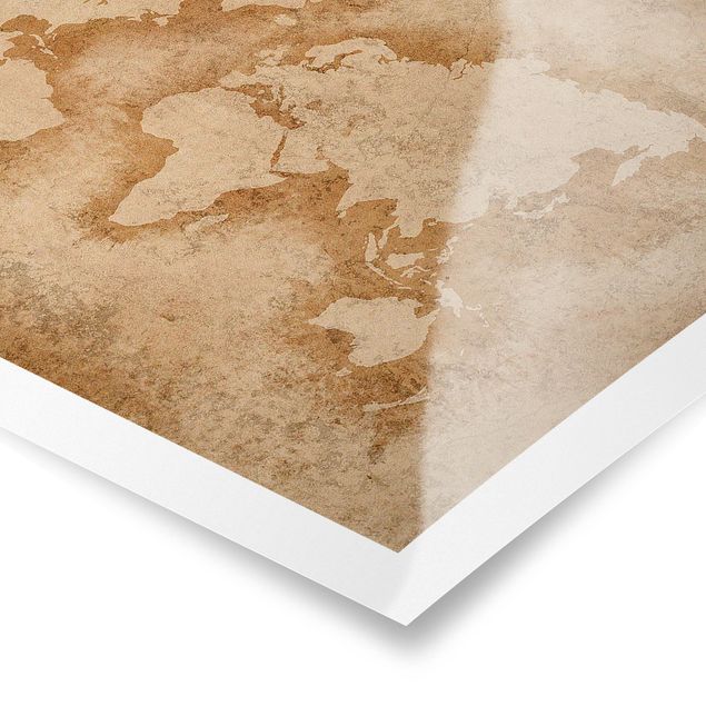 Posters Antique World Map