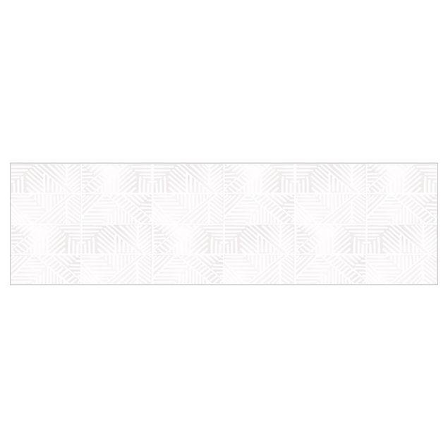 Keukenachterwanden Line Pattern Stamp In White