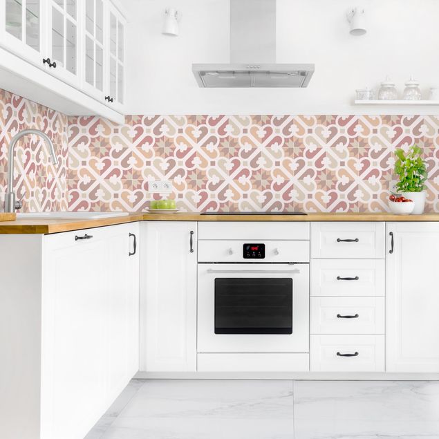 Achterwand voor keuken abstract Geometrical Tiles - Fire