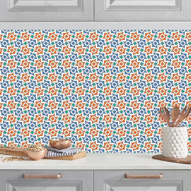 Achterwand voor keuken patroon Alhambra Mosaic Tile Look