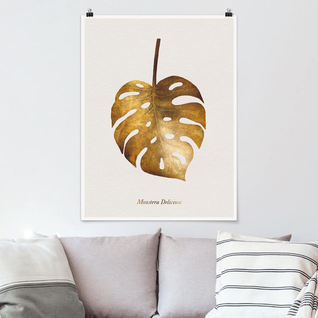Posters Gold - Monstera