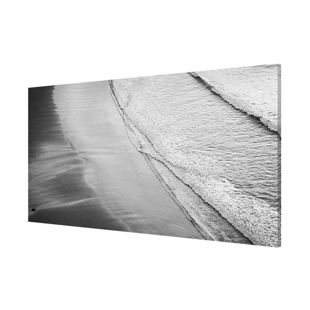 Magneetborden Soft Waves On The Beach Black And White