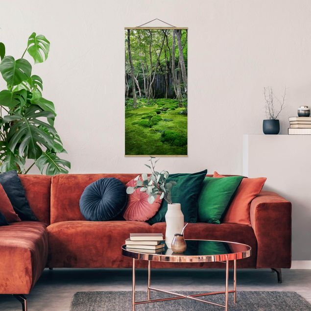 Stoffen schilderij met posterlijst Growing Trees