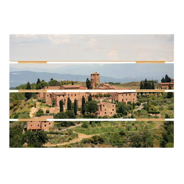 Houten schilderijen op plank Charming Tuscany
