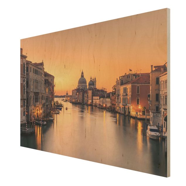 Houten schilderijen Golden Venice