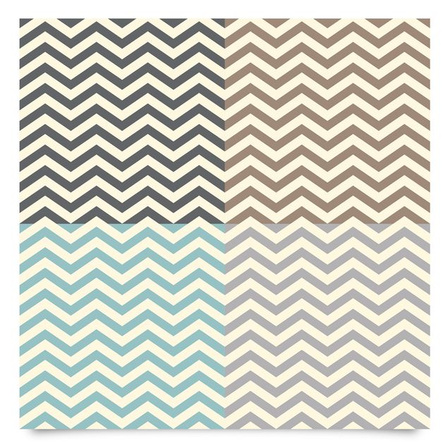 Plakfolien Modern Zigzag Stripe Pattern In 4 Homely Colours