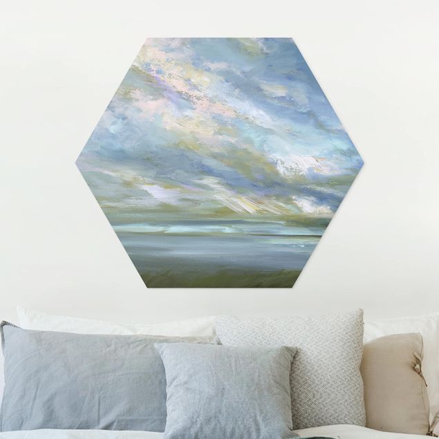 Hexagons Forex schilderijen Coast Sky