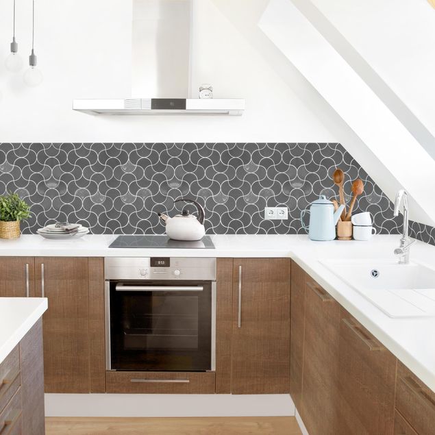 Achterwand voor keuken tegelmotief Ceramic Tiles - Grey