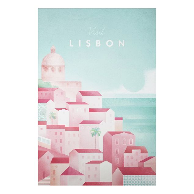 Aluminium Dibond schilderijen Travel Poster - Lisbon