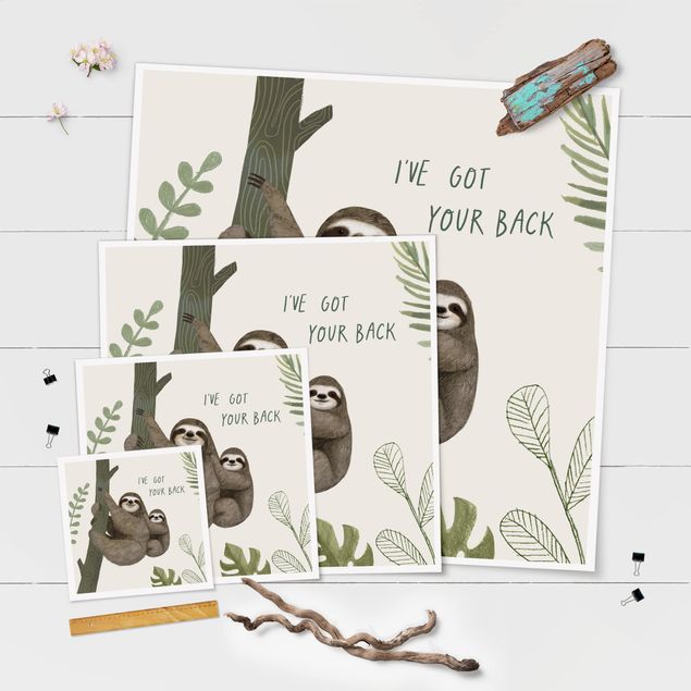 Posters Sloth Sayings - Back