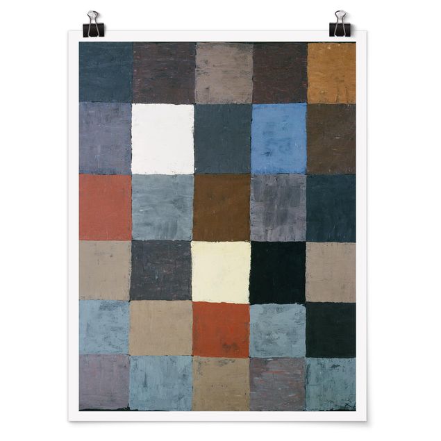 Posters Paul Klee - Color Chart (on Gray)