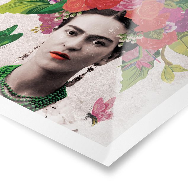 Posters Frida Kahlo - Flower Portrait