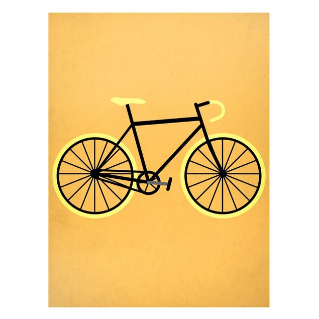 Magneetborden Bicycle In Yellow