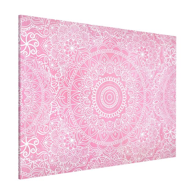 Magneetborden Pattern Mandala Light Pink