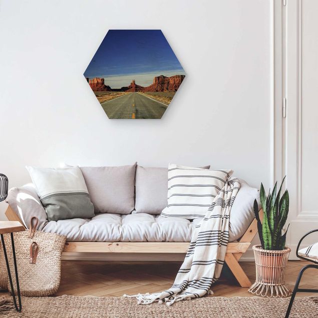 Hexagons houten schilderijen Colorado Plateau