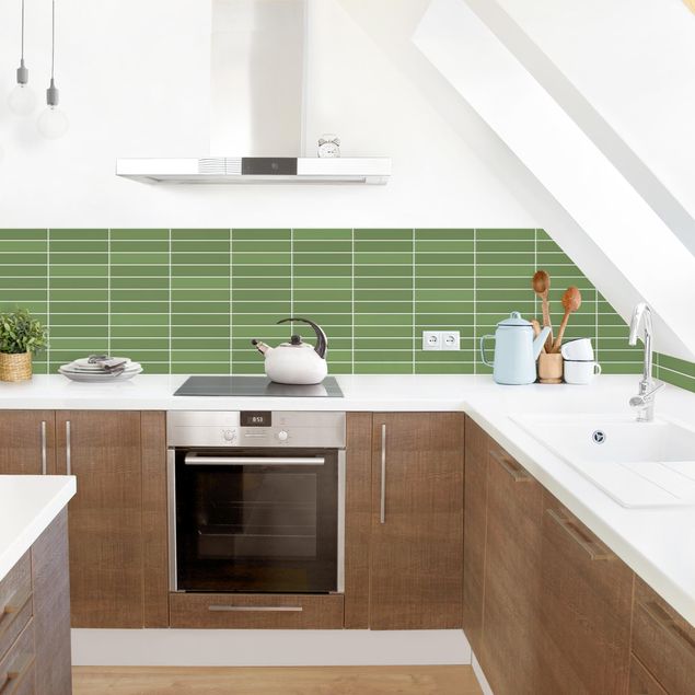 Achterwand voor keuken eenkleurig Metro Tiles - Green