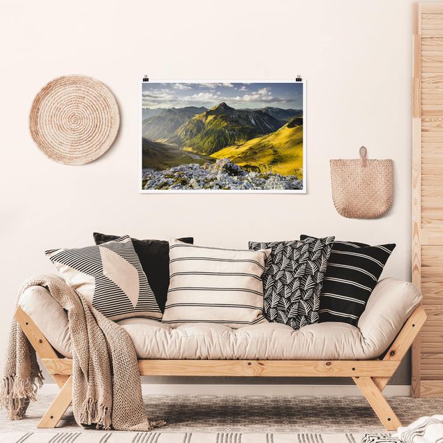 Posters Mountains And Valley Of The Lechtal Alps In Tirol
