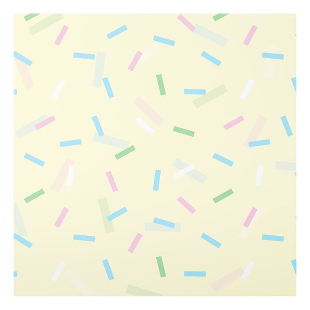 Spatscherm keuken Colourful Confetti Of Pastel Stripes