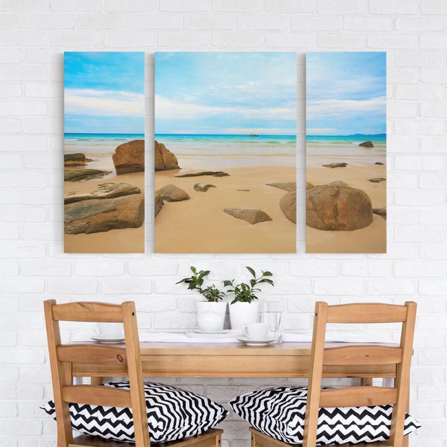 Canvas schilderijen - 3-delig The Beach
