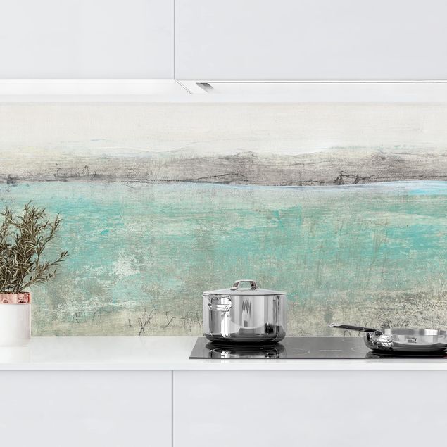 Achterwand voor keuken abstract Horizon Over Turquoise I