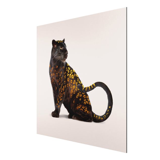 Aluminium Dibond schilderijen Golden Panthers