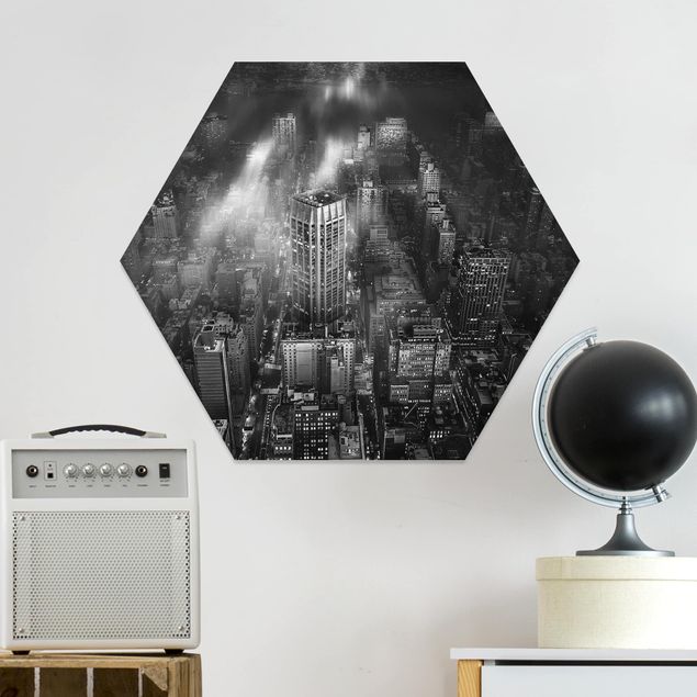 Hexagons Forex schilderijen Sunlight Over New York City