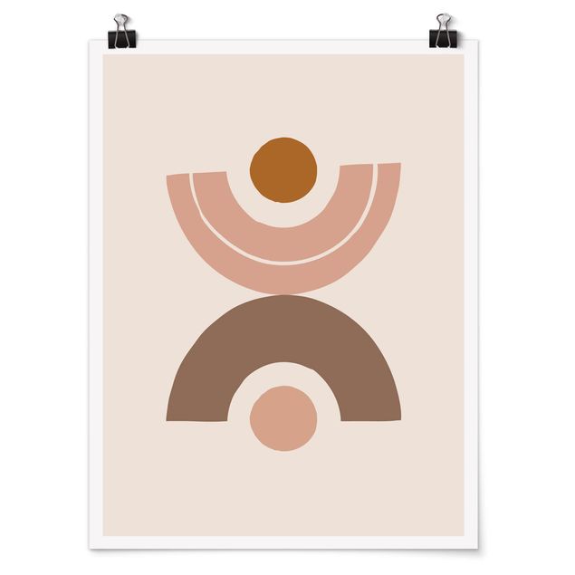 Posters Line Art Pastel Abstract Shapes