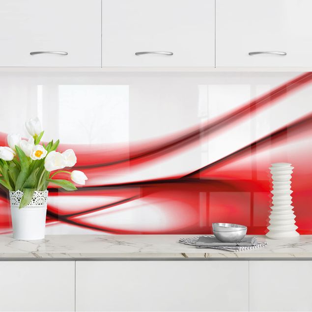 Achterwand voor keuken abstract Red Touch