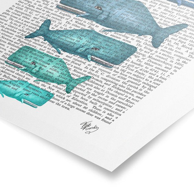 Posters Animal Reading - Whale Family