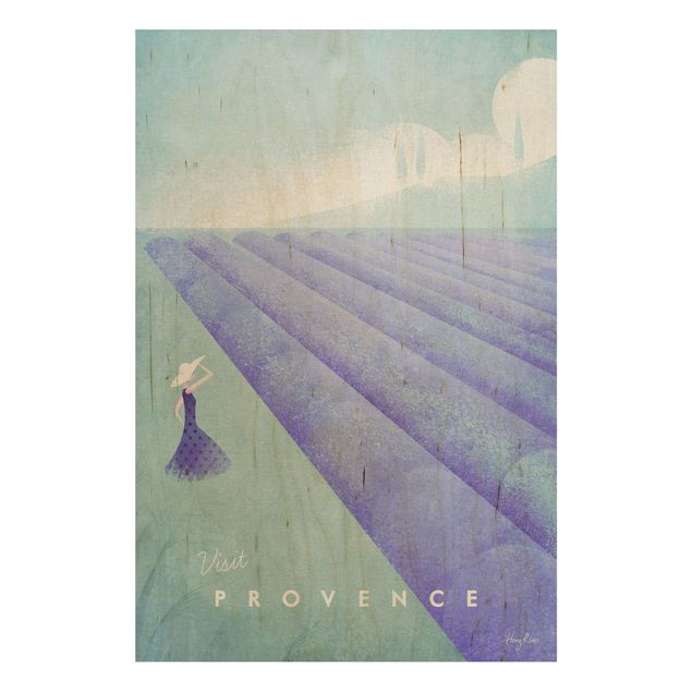 Houten schilderijen Travel Poster - Provence