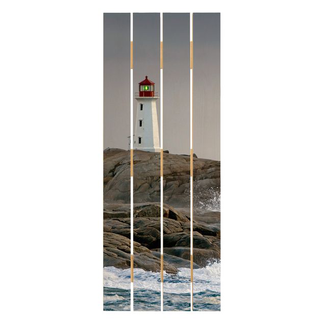 Houten schilderijen op plank Lighthouse