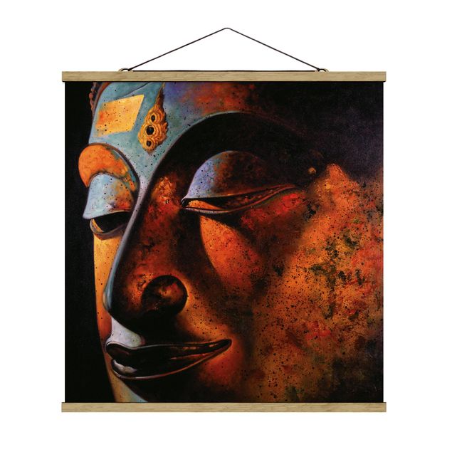 Stoffen schilderij met posterlijst Bombay Buddha