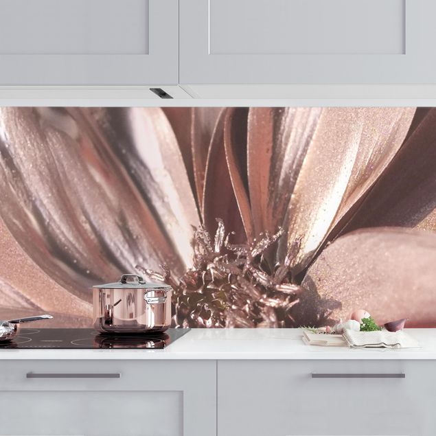 Achterwand voor keuken bloemen Copper Golden Dahlia Dream