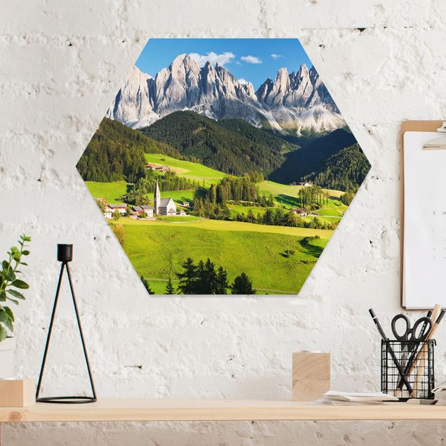 Hexagons Forex schilderijen Odle In South Tyrol