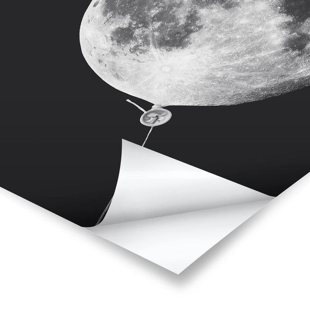 Posters Balloon With Moon