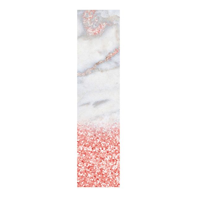 Schuifgordijnen Marble Look With Pink Confetti