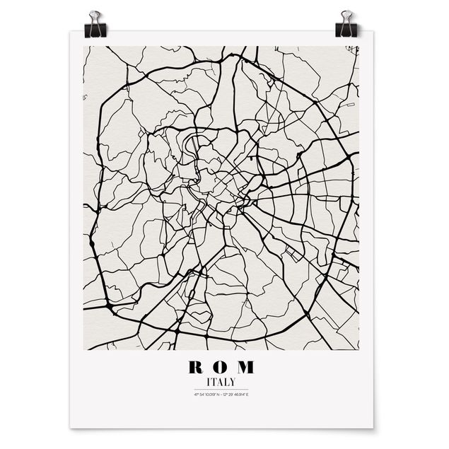 Posters Rome City Map - Classical
