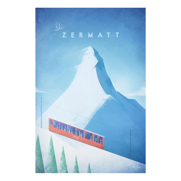 Forex schilderijen Travel Poster - Zermatt
