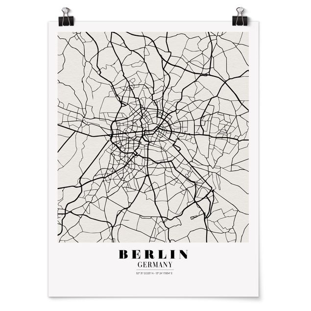Posters Berlin City Map - Classic