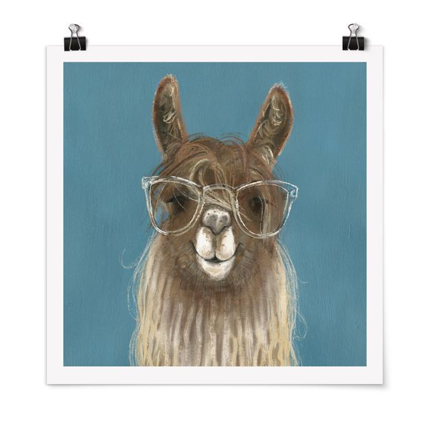 Posters Lama With Glasses III