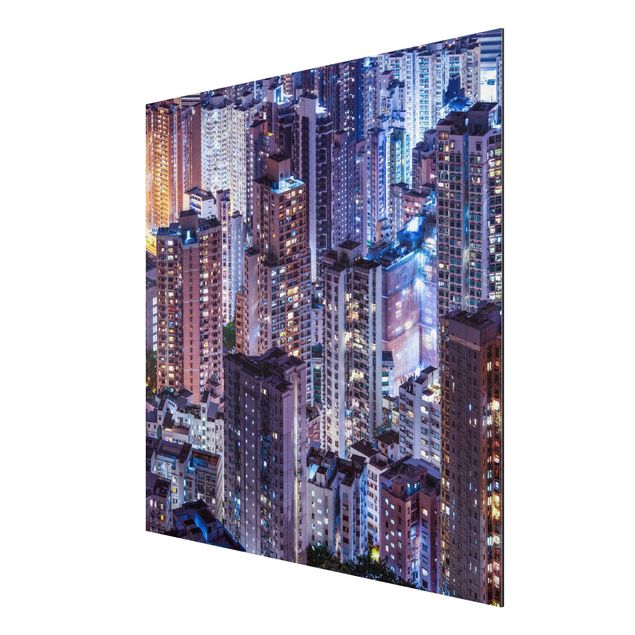 Aluminium Dibond schilderijen Hong Kong Sea Of Lights