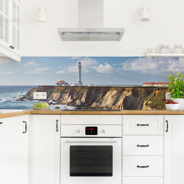 Achterwand voor keuken strand & zee Point Arena Lighthouse California